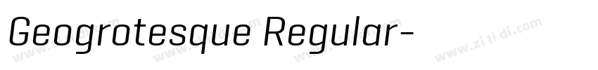 Geogrotesque Regular字体转换